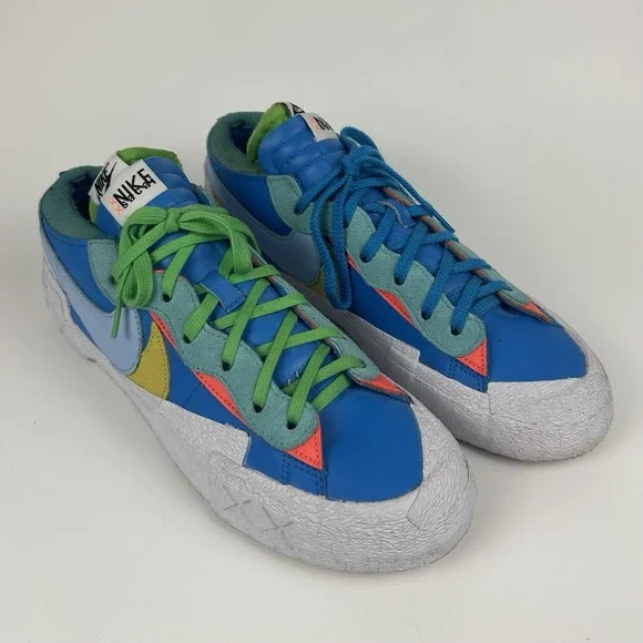 Nike x Sacai x Kaws Blazer Low Sneaker Neptune Blue Size 12 Rare collab - Picture 4 of 8